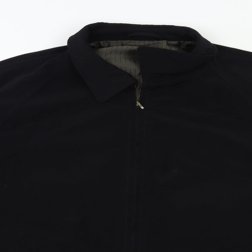 M&S Mens Black   Bomber Jacket Jacket Size 2XL