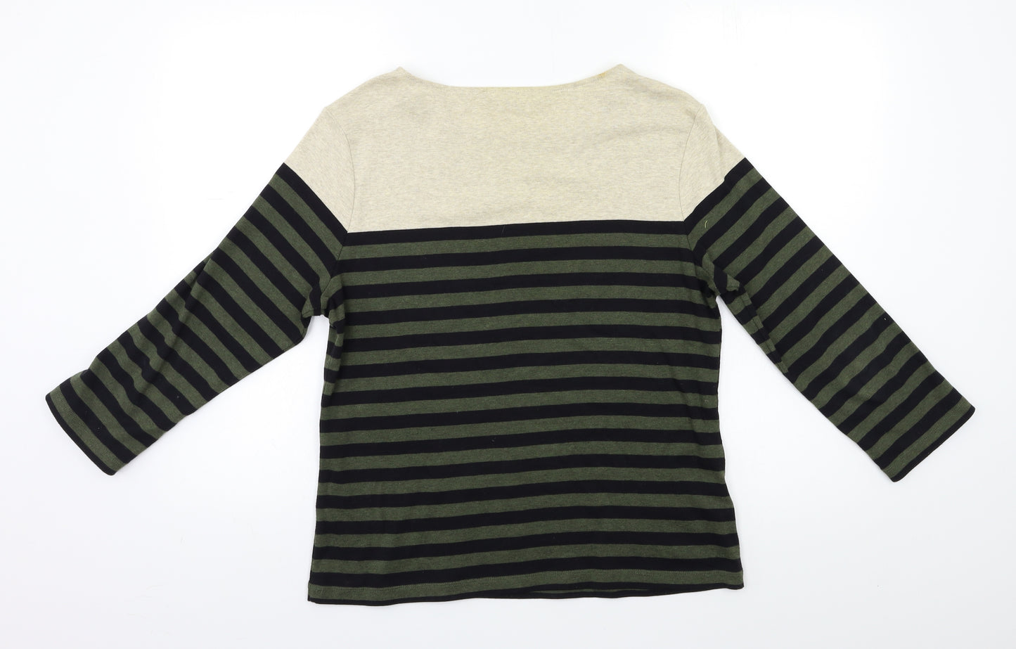 CC Womens Green Striped  Pullover Jumper Size M