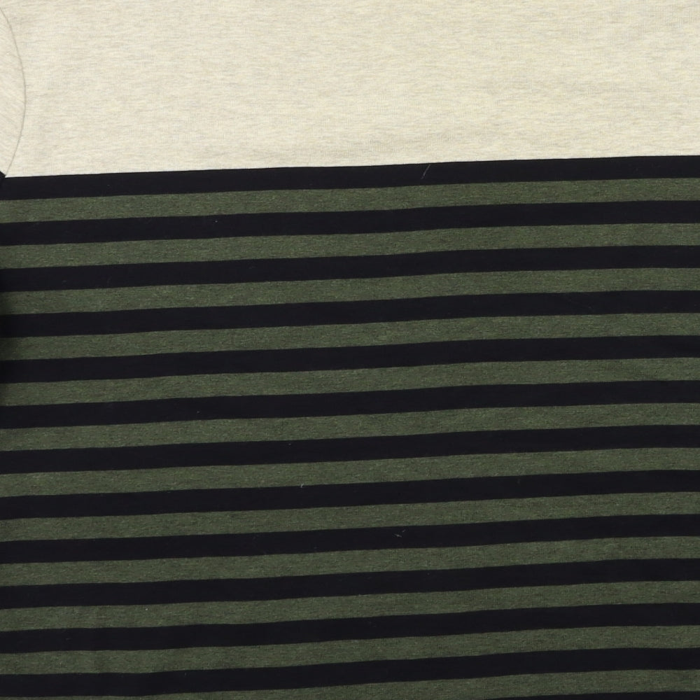 CC Womens Green Striped  Pullover Jumper Size M