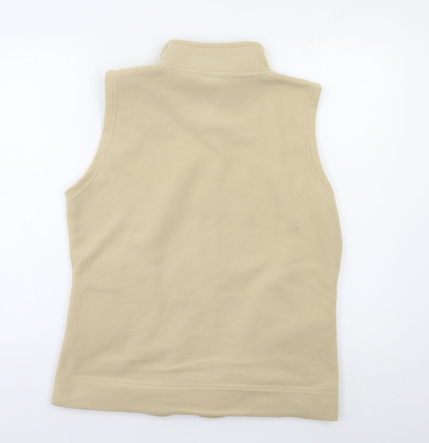 Isle Womens Beige  Fleece Vest Sweatshirt Size 16