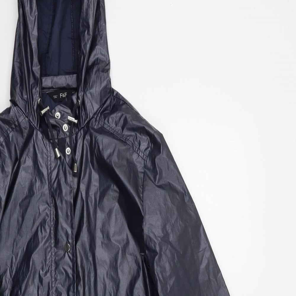 F&F Womens Blue   Rain Coat Coat Size 12
