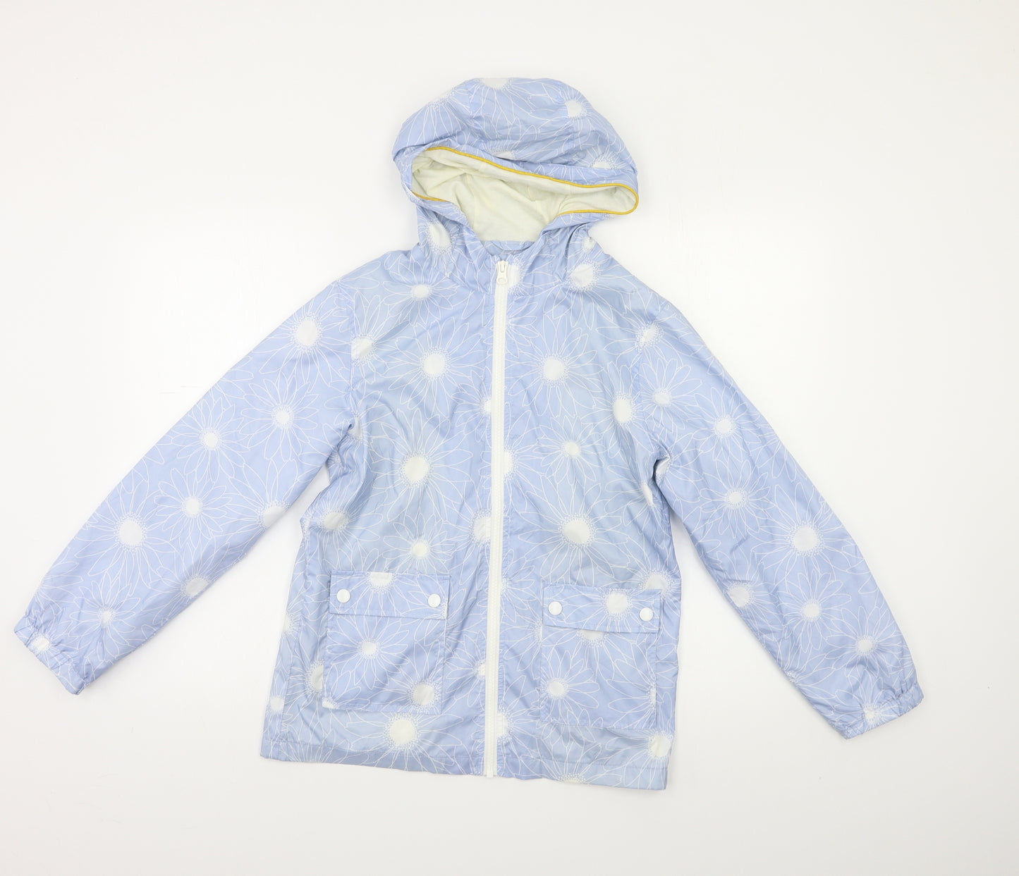 Nutmeg Girls Blue Geometric  Rain Coat Coat Size 11 Years