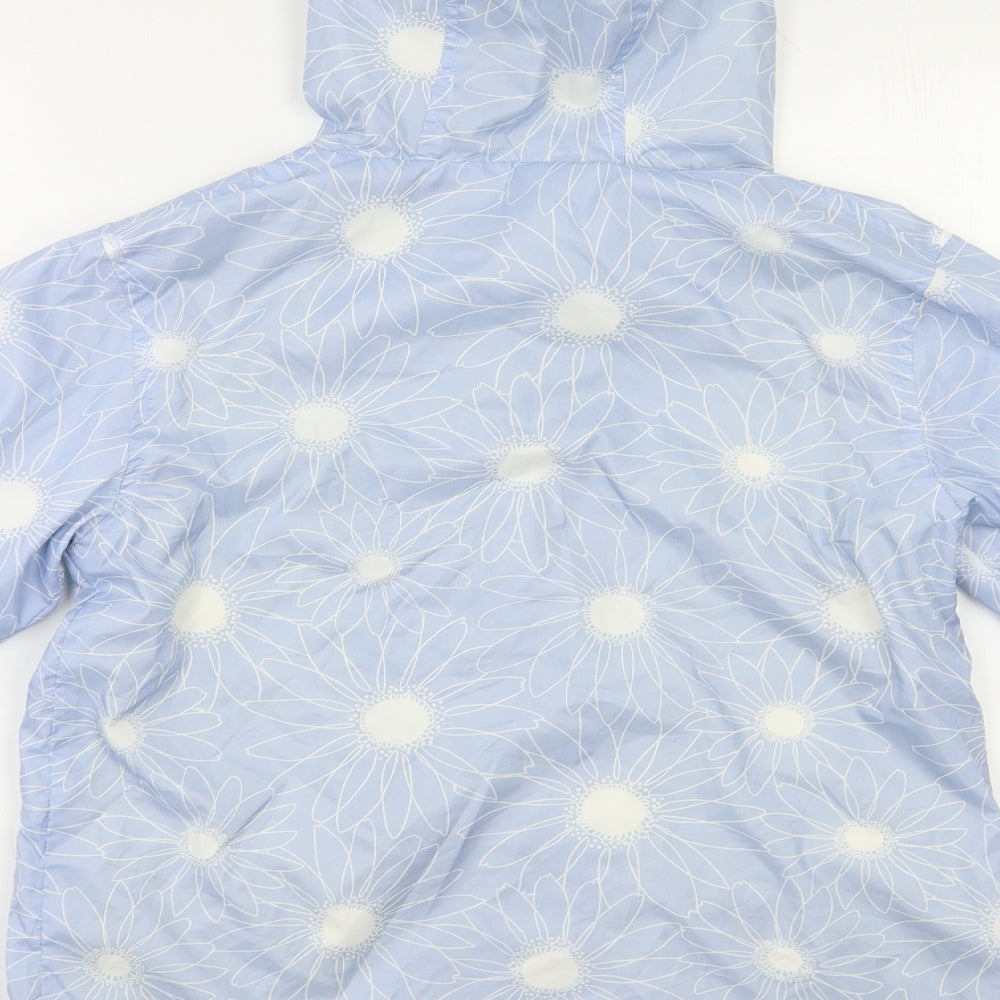 Nutmeg Girls Blue Geometric  Rain Coat Coat Size 11 Years