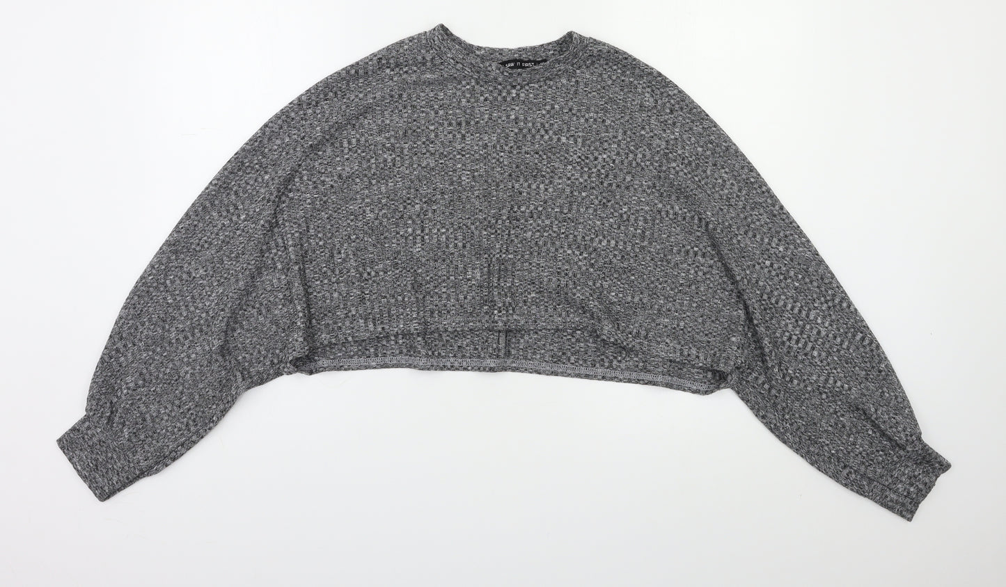 I SAW IT FIRST Womens Grey   Shrug Jumper Size L