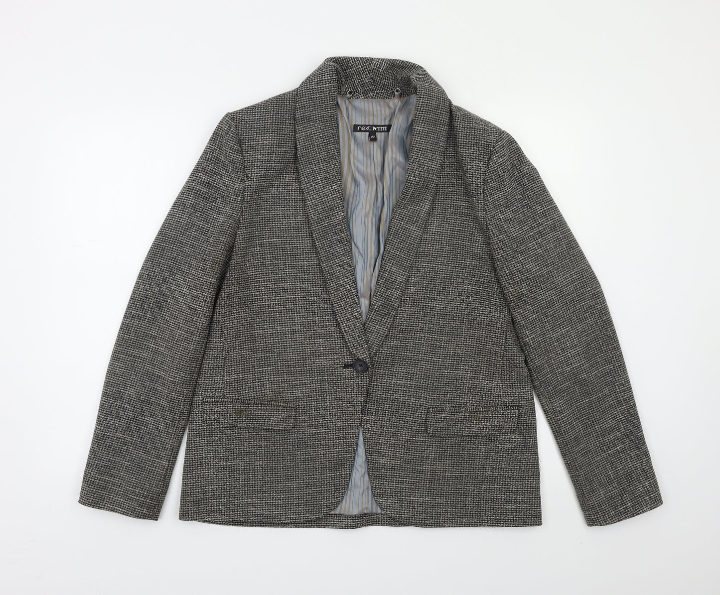 NEXT Womens Grey Check  Jacket Blazer Size 12