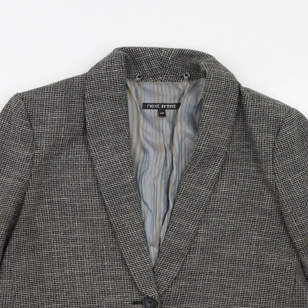 NEXT Womens Grey Check  Jacket Blazer Size 12