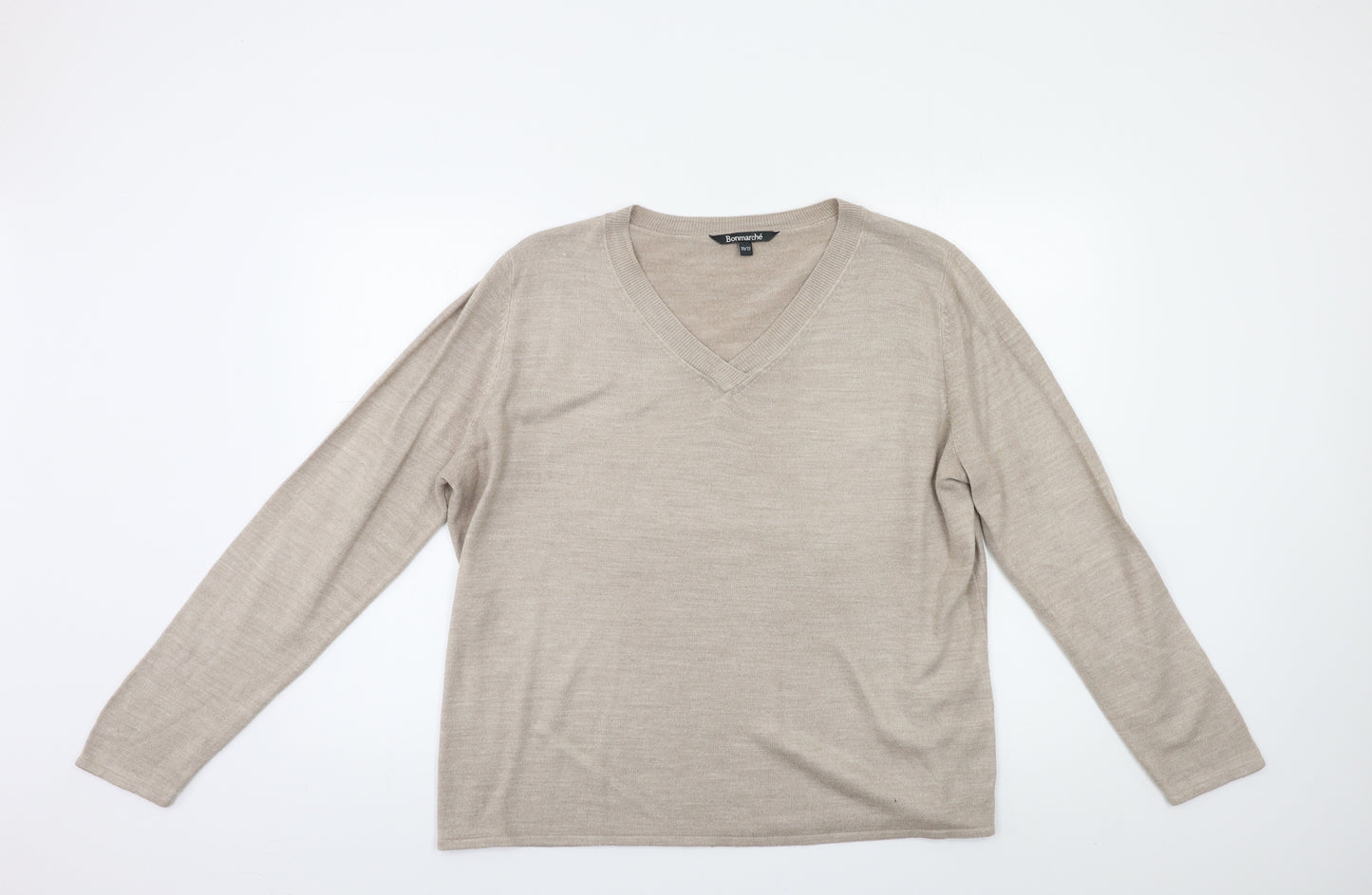 Bonmarché Womens Beige   Pullover Jumper Size 22