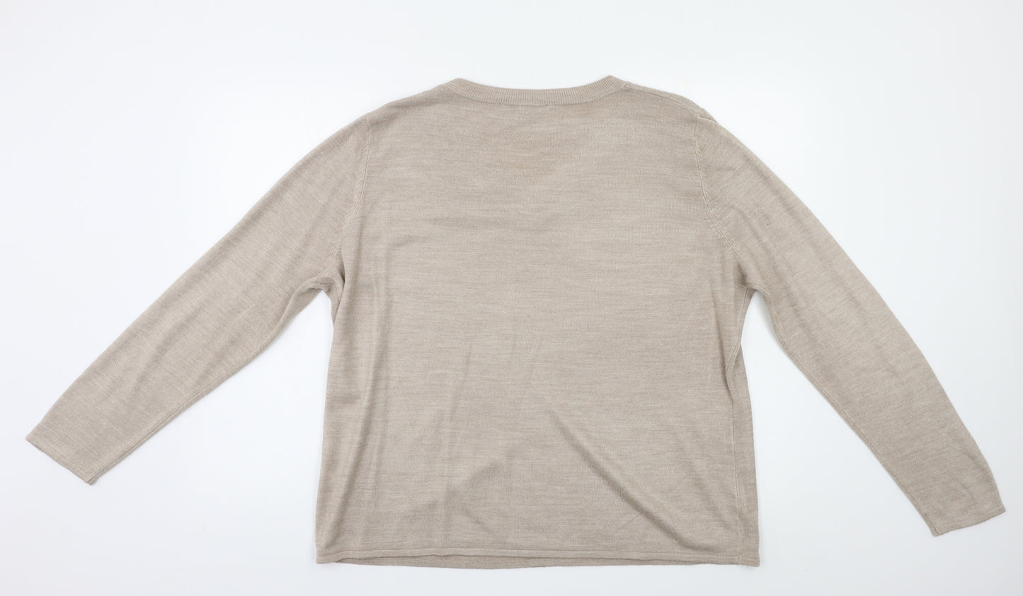 Bonmarché Womens Beige   Pullover Jumper Size 22