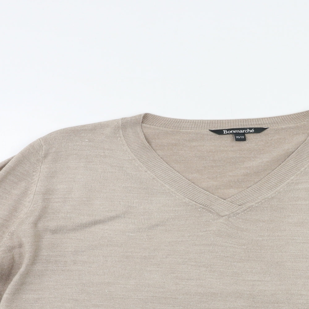 Bonmarché Womens Beige   Pullover Jumper Size 22