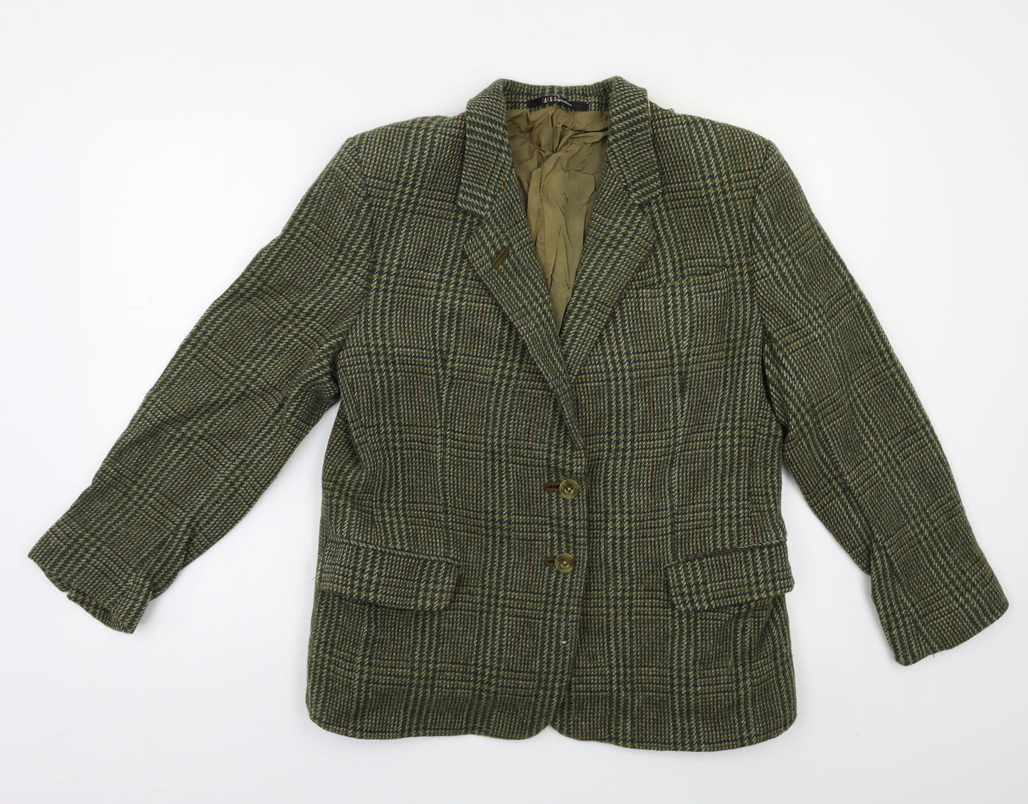 Daks  Womens Green Check  Jacket Blazer Size 20