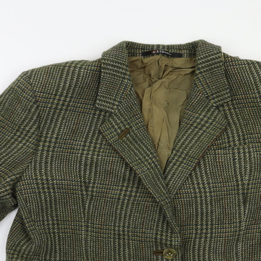 Daks  Womens Green Check  Jacket Blazer Size 20