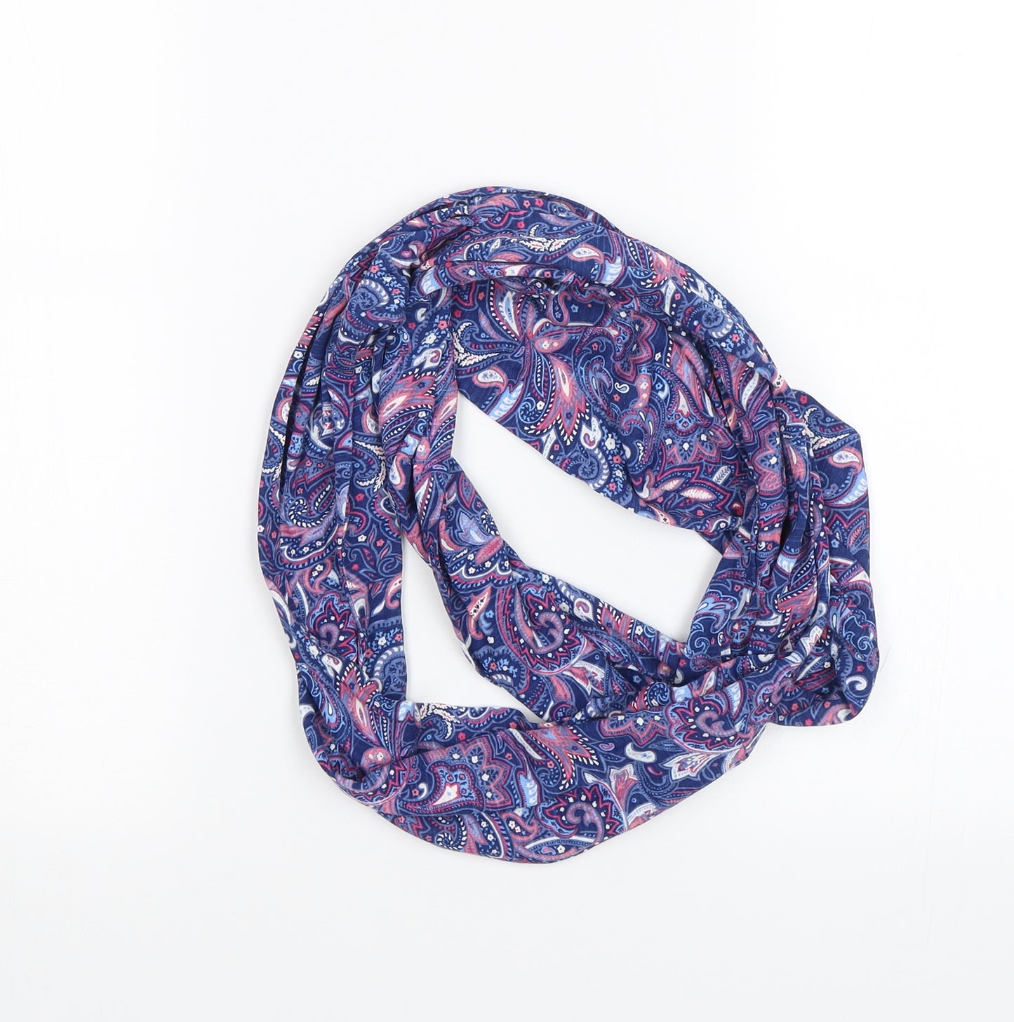 Preworn Unisex Blue Plaid   Scarf