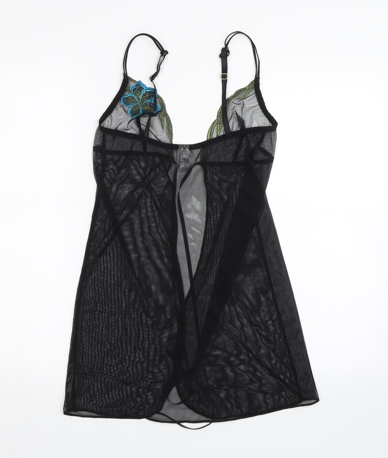 Ann Summers Womens Black Floral  Top Pyjama Top Size 10