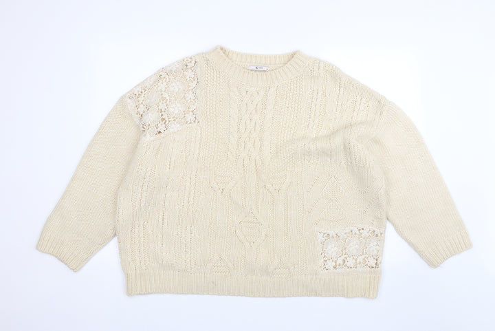 TU Womens Beige Pullover Jumper Size 20