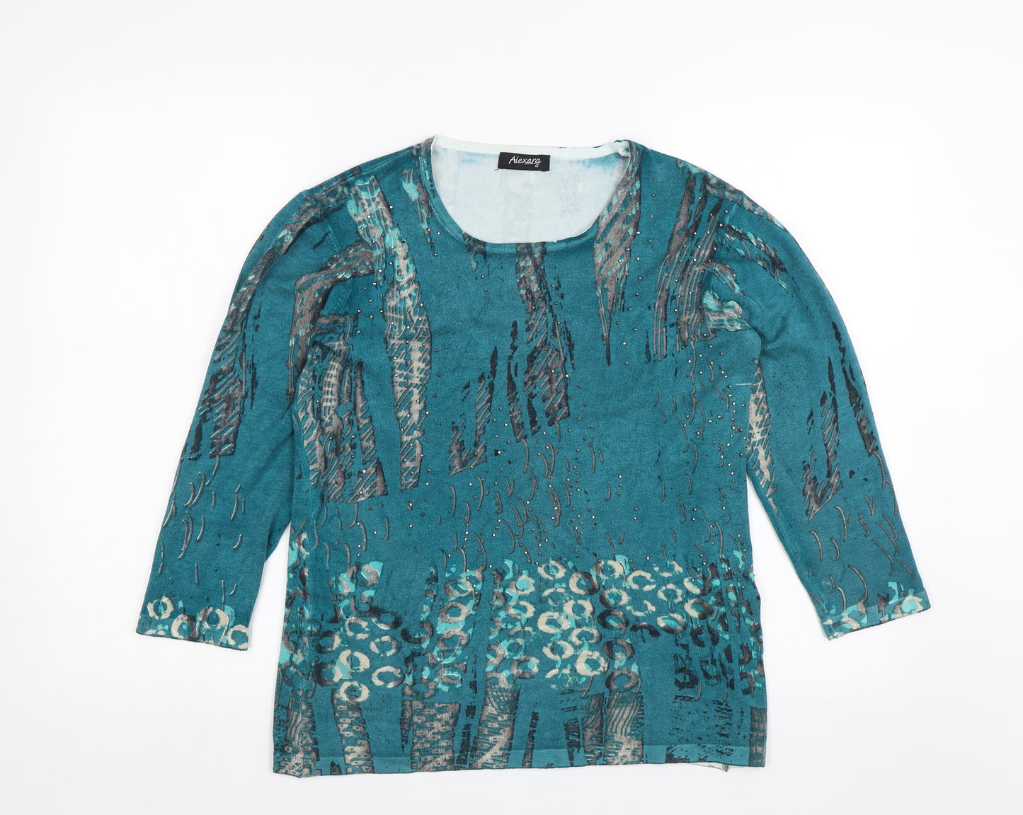 Alexara Womens Blue   Tunic Blouse Size M