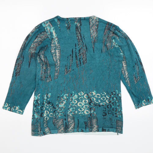 Alexara Womens Blue   Tunic Blouse Size M