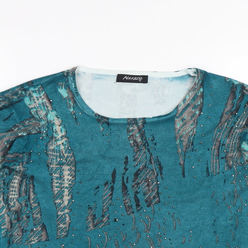 Alexara Womens Blue   Tunic Blouse Size M