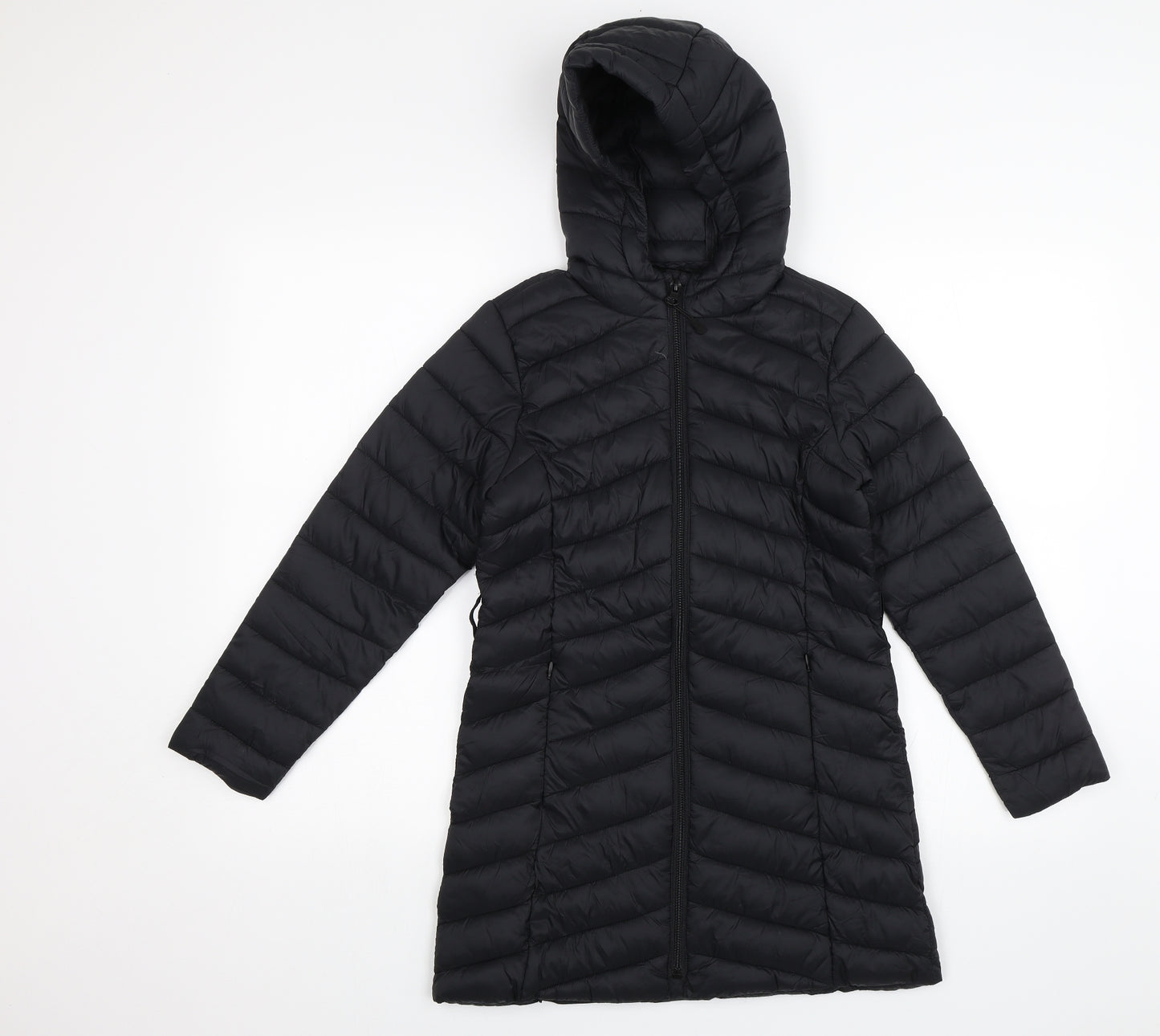 M&S Girls Black   Parka Jacket Size 8-9 Years