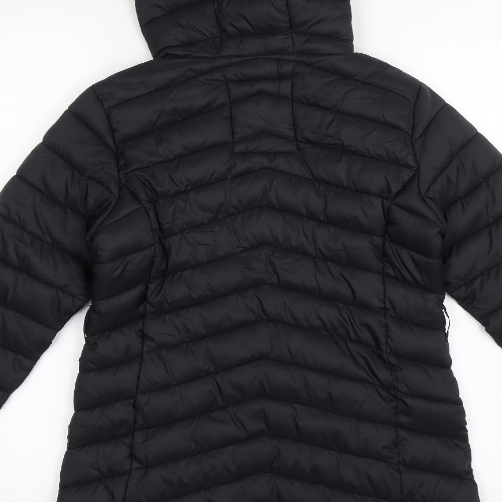 M&S Girls Black   Parka Jacket Size 8-9 Years
