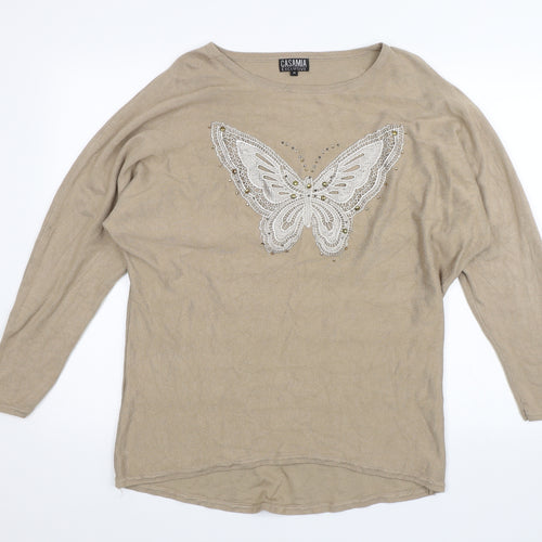 Casamia Womens Brown   Pullover Jumper Size M  - Butterfly