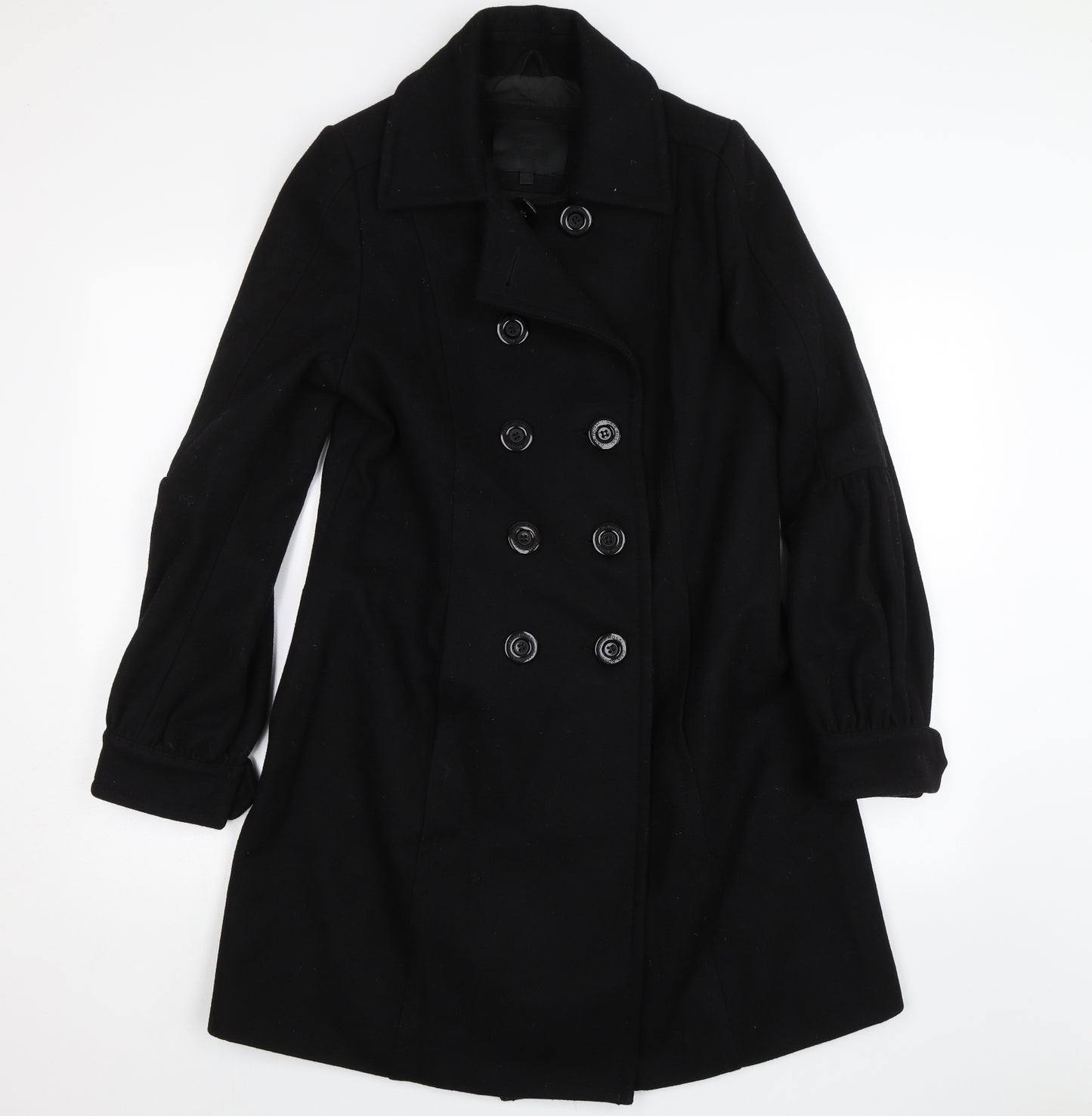 Gaia Rossi Womens Black   Pea Coat Jacket Size 14