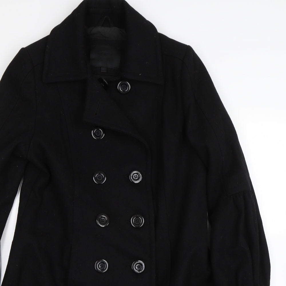 Gaia Rossi Womens Black   Pea Coat Jacket Size 14
