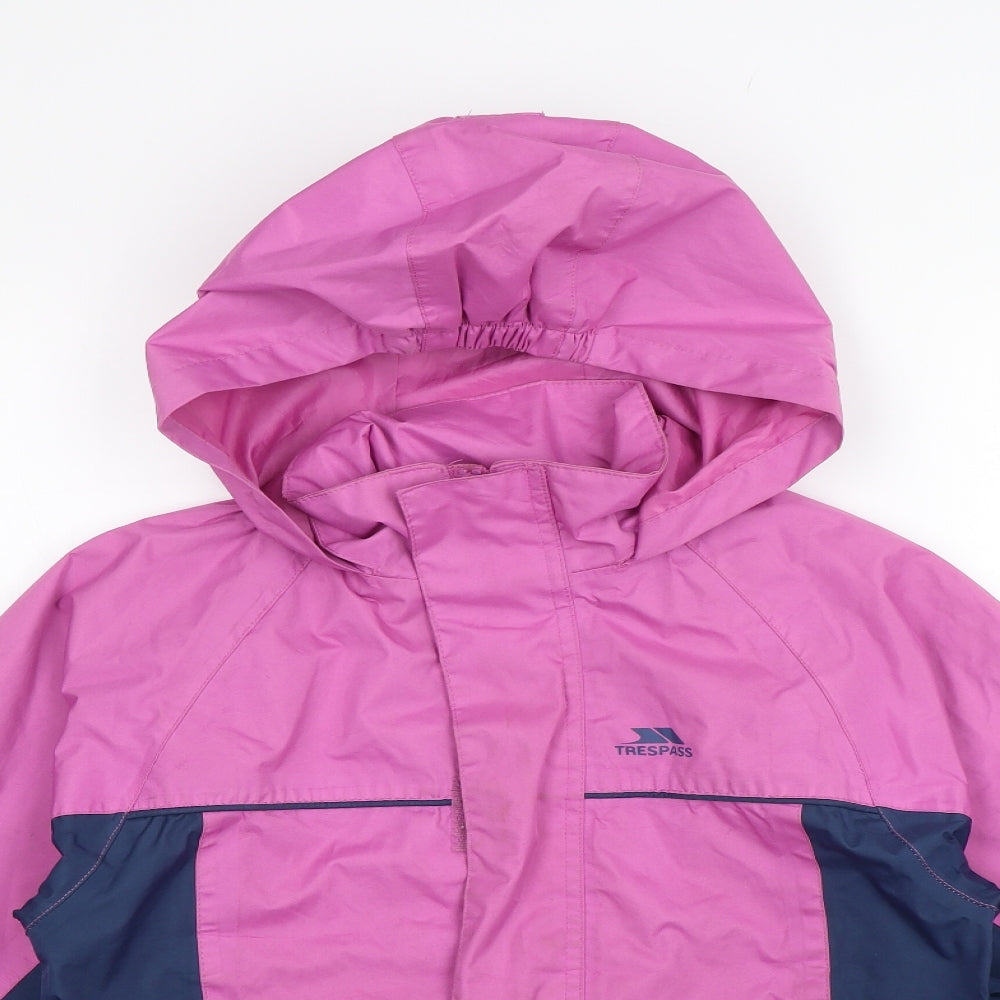 Trespass Girls Pink   Rain Coat Jacket Size 11-12 Years
