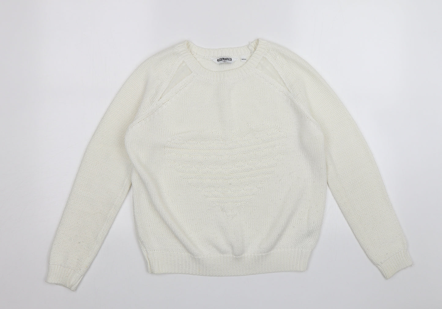New Look Girls White   Pullover Jumper Size 14-15 Years