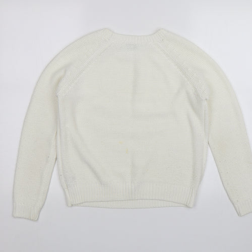 New Look Girls White   Pullover Jumper Size 14-15 Years