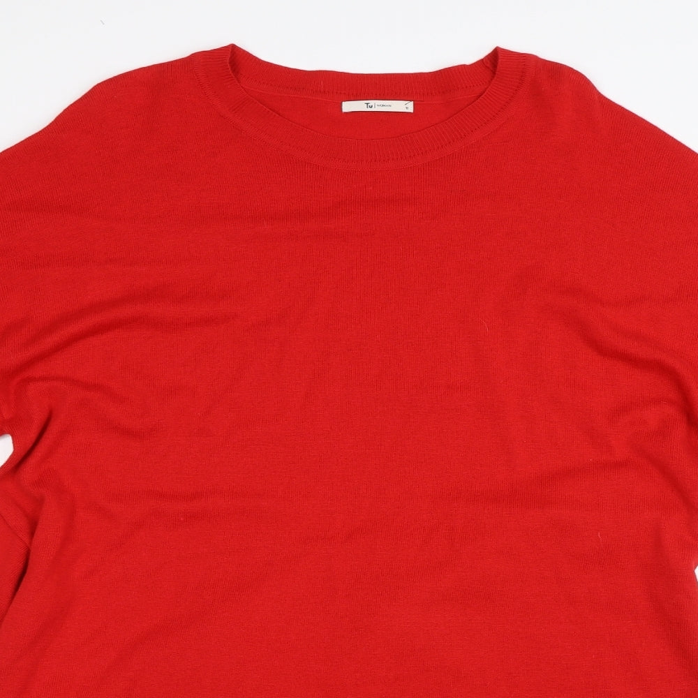TU Womens Red   Pullover Jumper Size 18