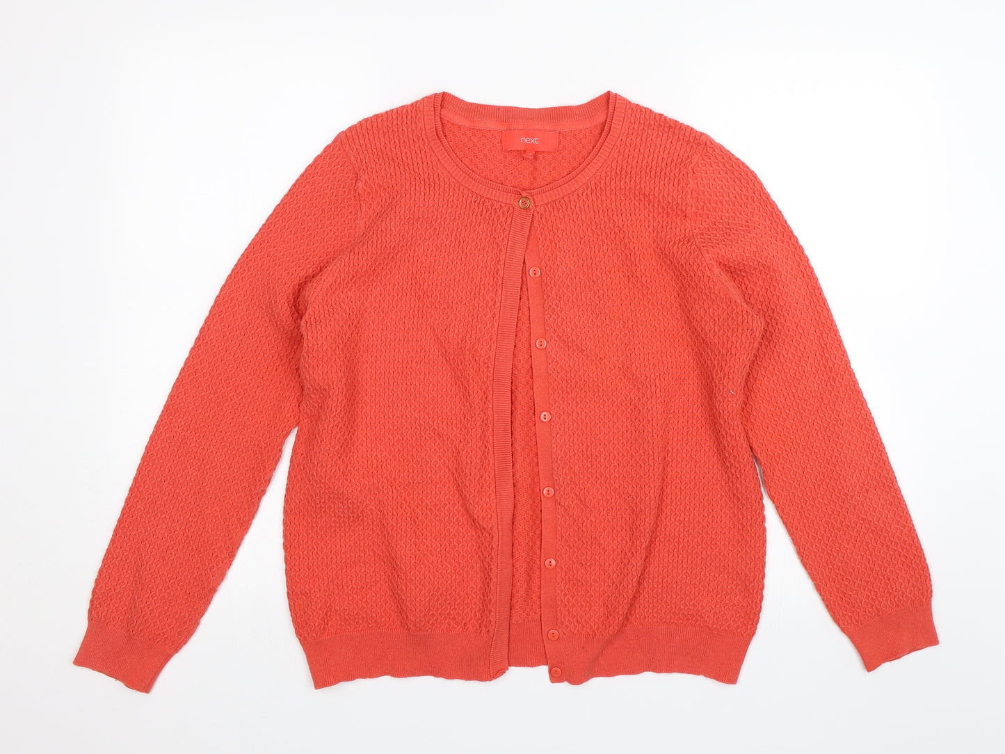 NEXT Womens Orange   Cardigan Jumper Size 16
