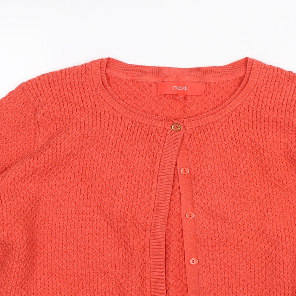 NEXT Womens Orange   Cardigan Jumper Size 16