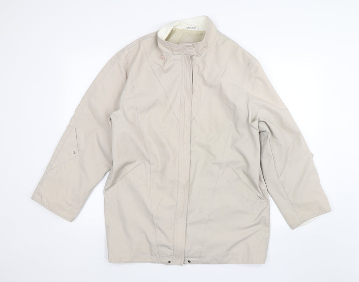 Niccolini Womens Ivory Overcoat Jacket Size 10