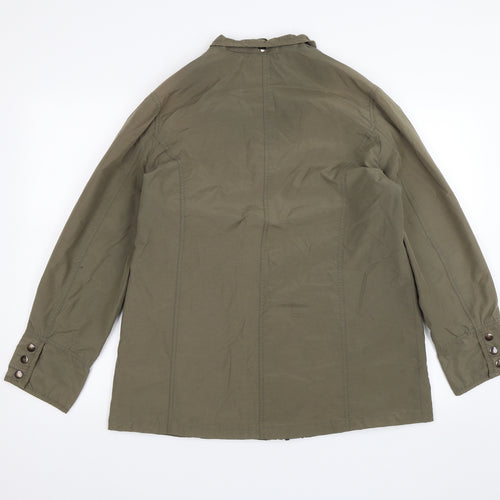 Casual Comfort Womens Green   Windbreaker Jacket Size 14