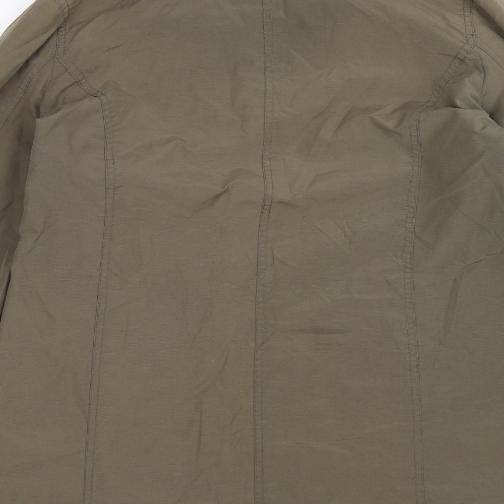 Casual Comfort Womens Green   Windbreaker Jacket Size 14