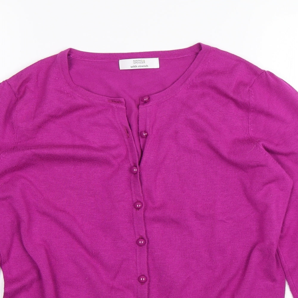Marks and Spencer Womens Purple   Cardigan Jumper Size 12