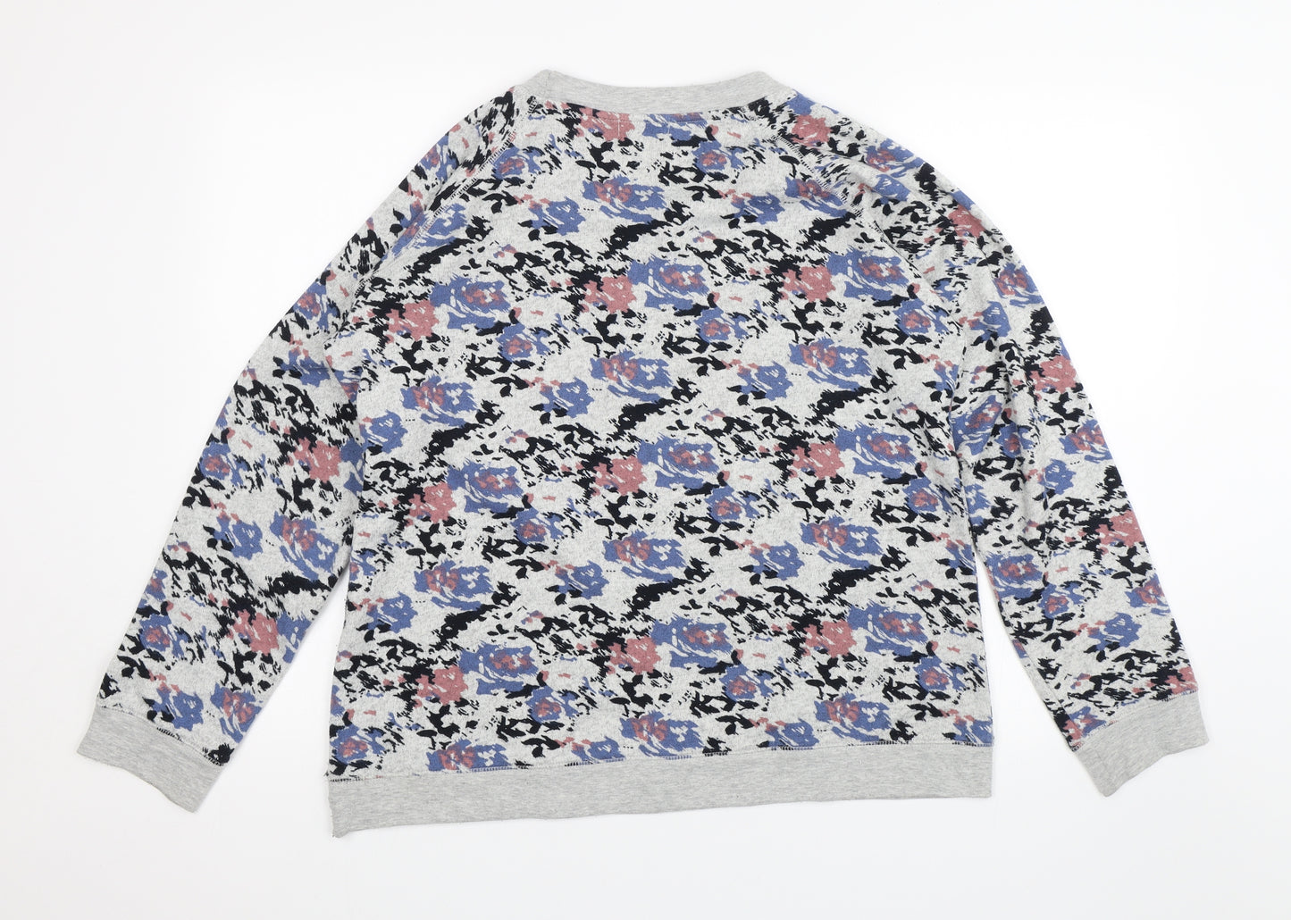 Loungewear Womens Grey Floral  Pullover Jumper Size M