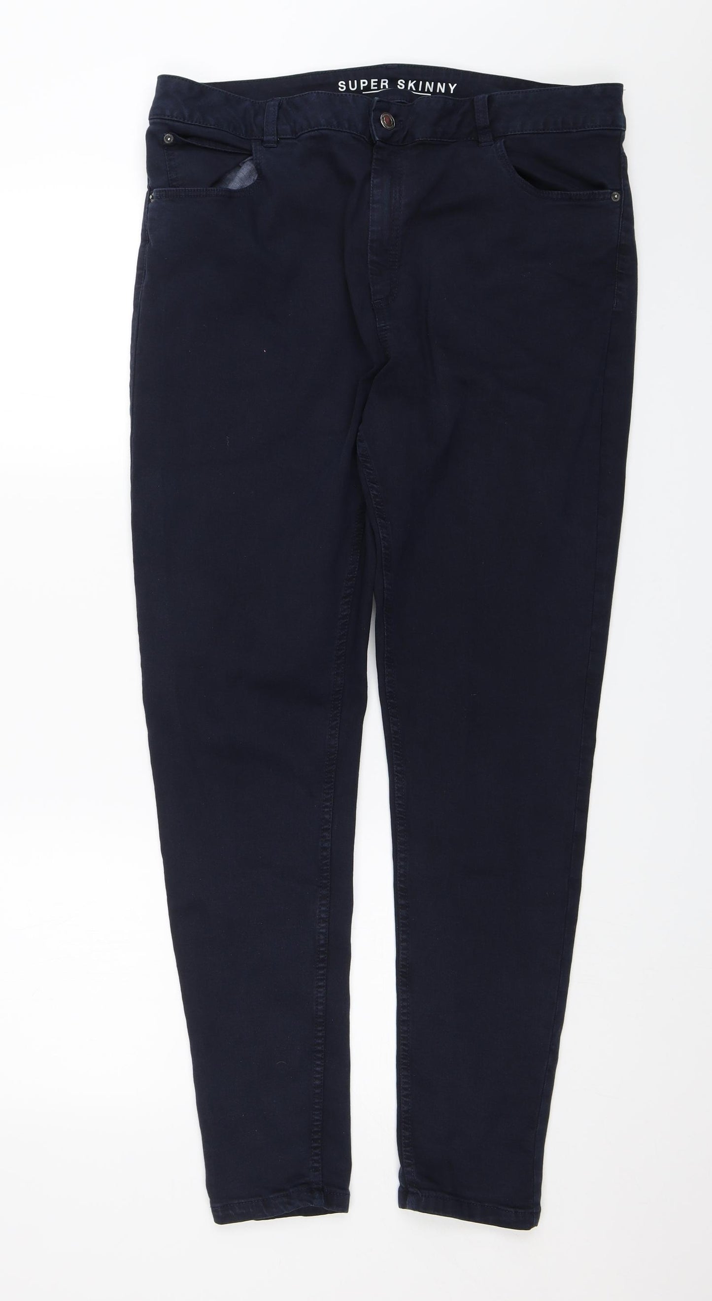 M&S Womens Blue   Skinny Jeans Size 18 L29 in