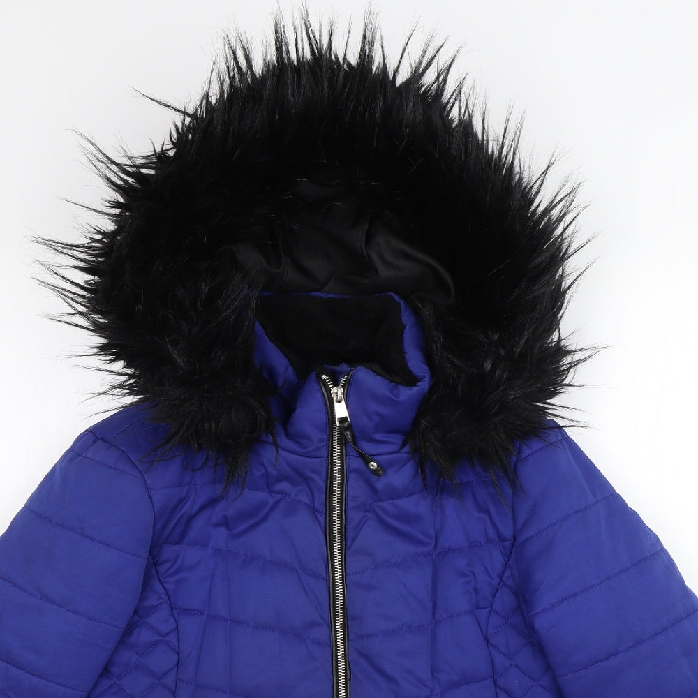 River Island Womens Blue   Parka Jacket Size 10