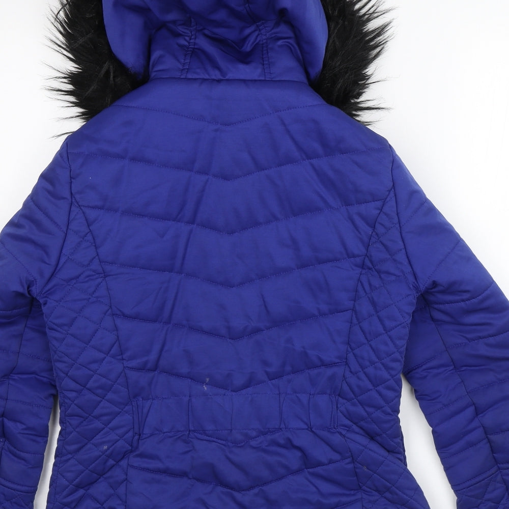 River Island Womens Blue   Parka Jacket Size 10