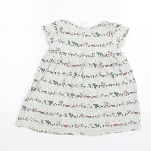 Mini Club Baby Grey Floral  Shift  Size 9-12 Months