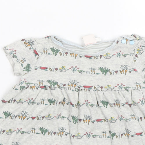 Mini Club Baby Grey Floral  Shift  Size 9-12 Months