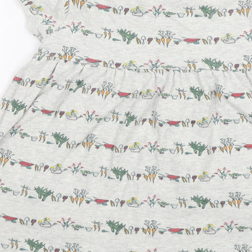 Mini Club Baby Grey Floral  Shift  Size 9-12 Months