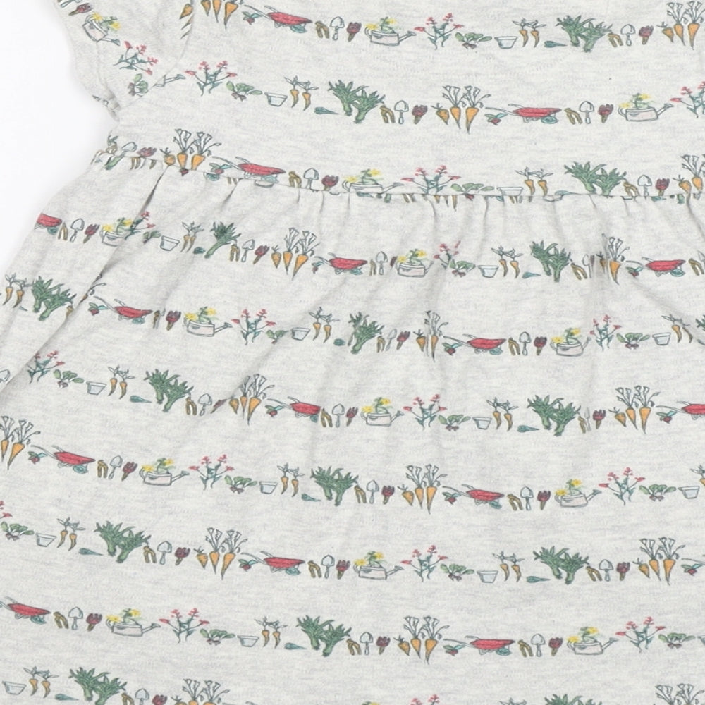 Mini Club Baby Grey Floral  Shift  Size 9-12 Months