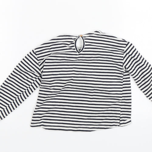 Zara Baby Blue Striped  Basic T-Shirt Size 9-12 Months
