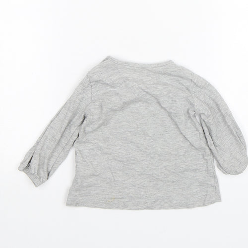Matalan Baby Grey   Basic T-Shirt Size 9-12 Months  - Rainbow