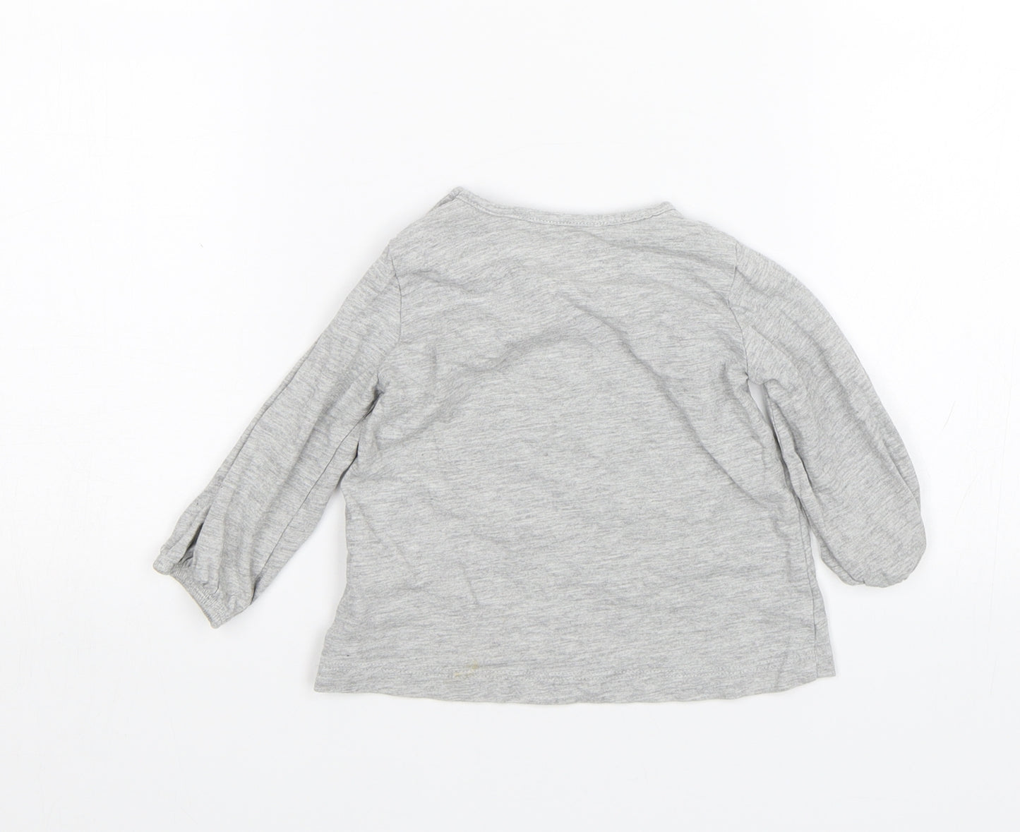 Matalan Baby Grey   Basic T-Shirt Size 9-12 Months  - Rainbow