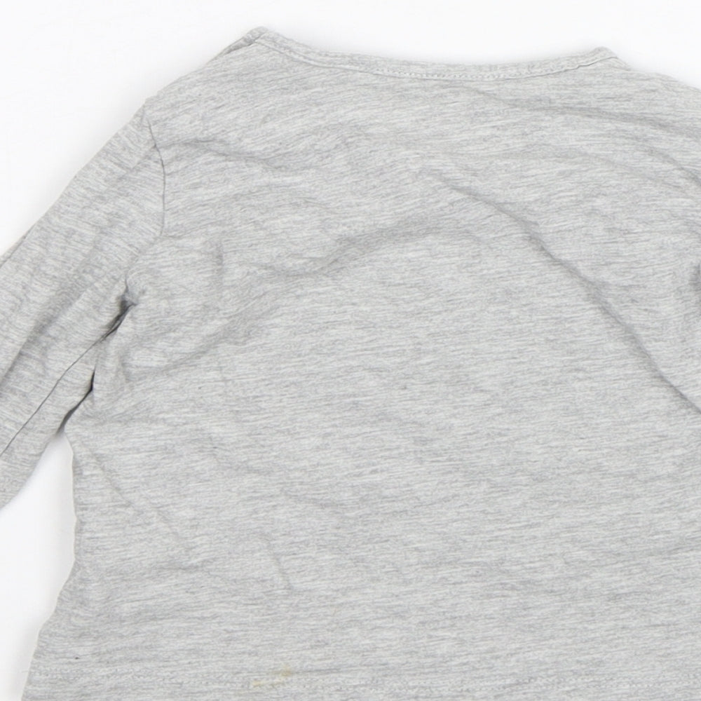 Matalan Baby Grey   Basic T-Shirt Size 9-12 Months  - Rainbow