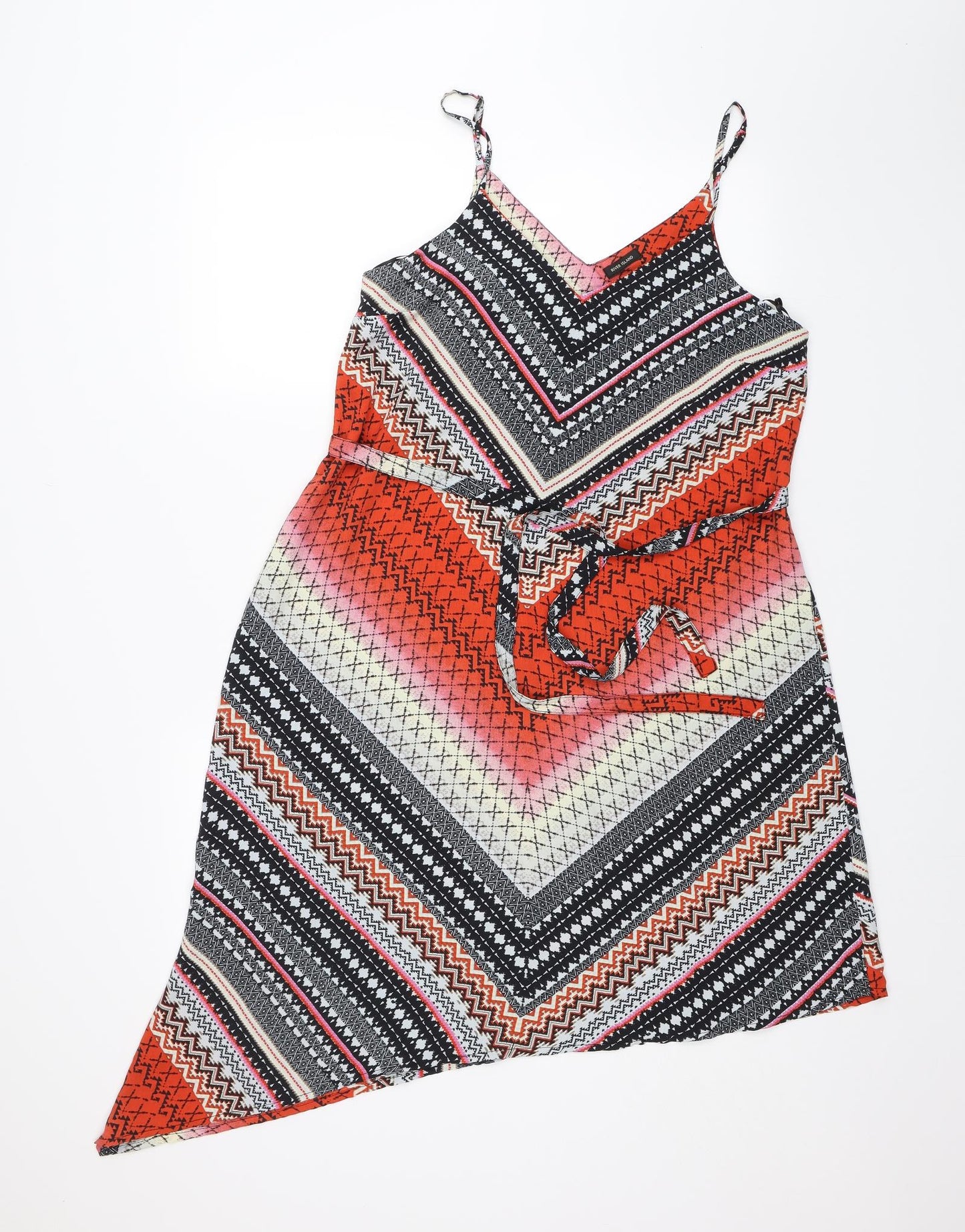 River Island Womens Orange Geometric  Shift  Size 12