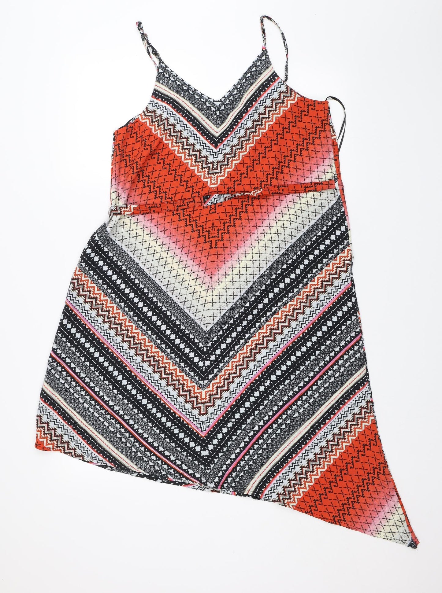 River Island Womens Orange Geometric  Shift  Size 12